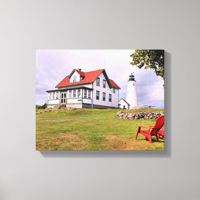 Bakers Island Lighthouse MA Wrapped Canvas (Front)