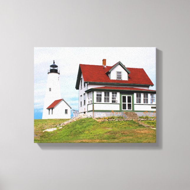 Bakers Island Lighthouse MA Wrapped Canvas (Front)