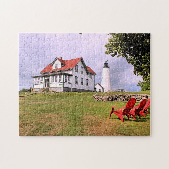 Bakers Island Lighthouse, Massachusetts MA Puzzle (Horizontal)