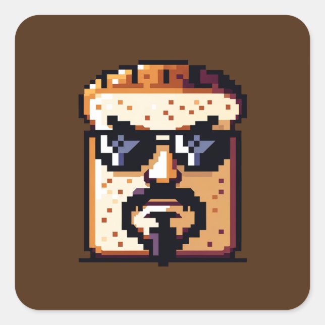 Baker's Thug Life - Unique Bread Making Art Square Sticker (Front)