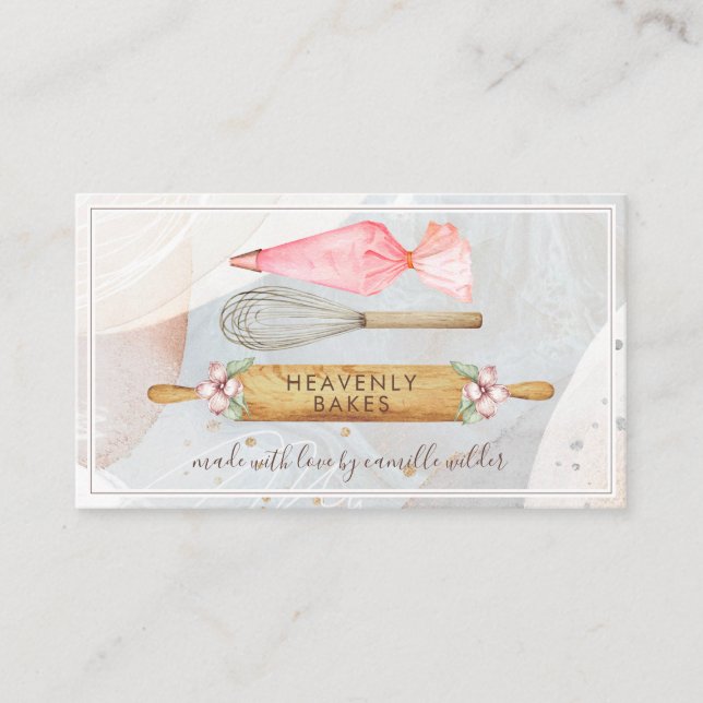 Bakers Tools Bakery Pastry Chef Business Card (Front)