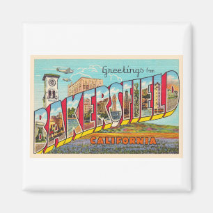 Bakersfield California CA Large Letter Postcard Magnet