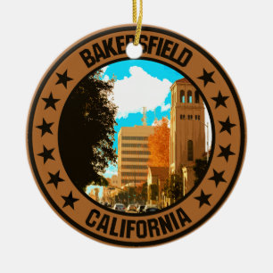 Bakersfield ceramic ornament