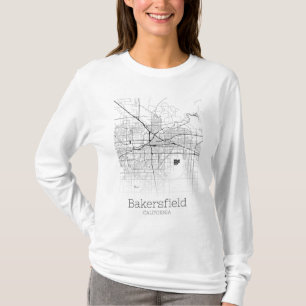 Bakersfield City Map T-Shirt