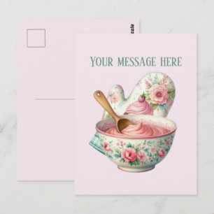 Bakery add message Business name mitt icing Postcard