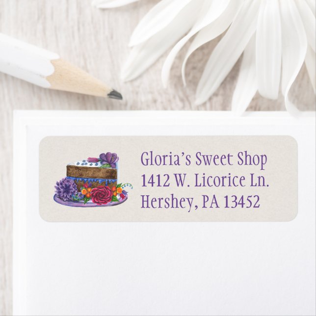 Bakery Address Labels for Pastry Chef Bake Shop (Insitu)