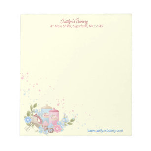Bakery and Pastry Shop Personalized   Notepad