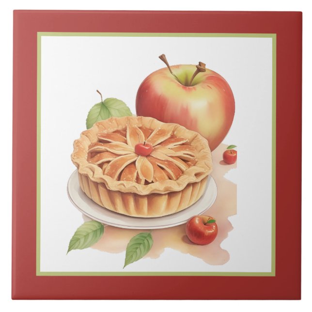 bakery apple pie home business crafting  tile (Front)