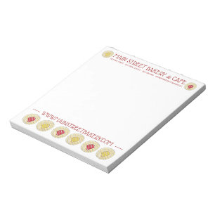 Bakery Baked Goods Fruit Danish Pastries Notepad