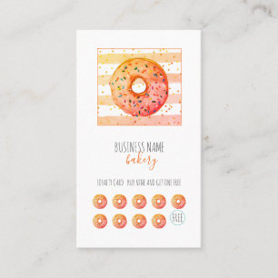 Bakery Baker Doughnut Pastry Chef Loyalty Card