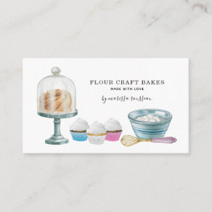 Bakery Baker Pastry Chef Watercolor Business Card