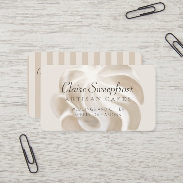 Bakery baking wedding cakes cupcakes frosting business card (Front/Back In Situ)
