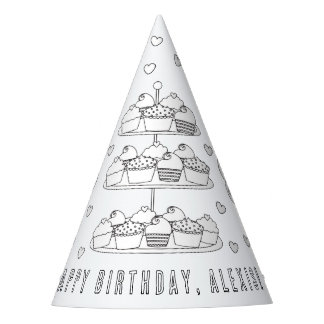 Bakery Birthday Party - Colour Your Own Party Hat