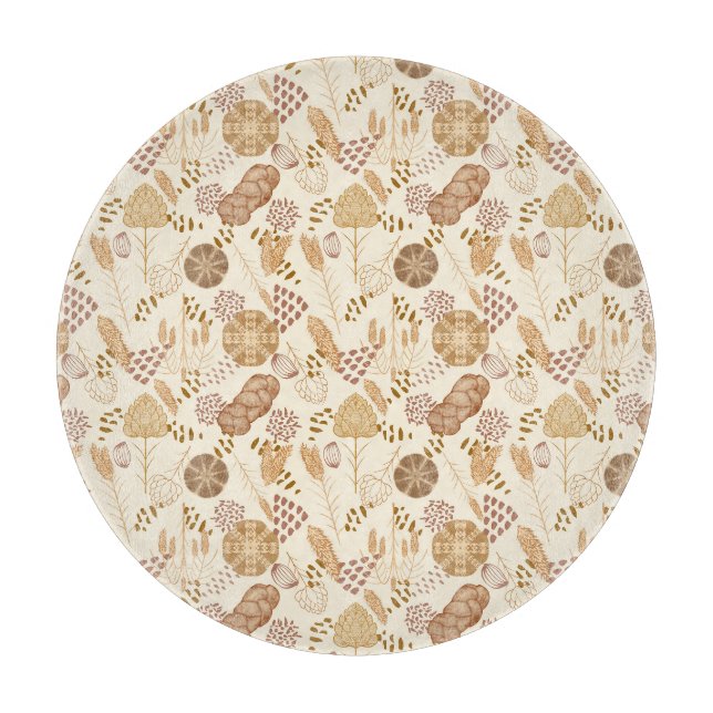 Bakery Bliss: Artisan Bread & Barley, Beige Cutting Board (Front)