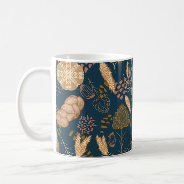 Bakery Bliss: Artisan Bread & Barley, Teal Coffee Mug (Left)