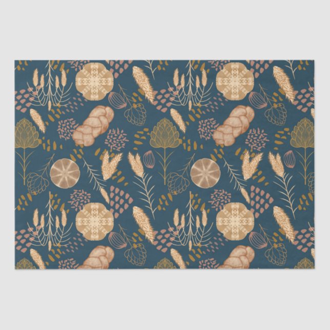 Bakery Bliss: Artisan Bread & Barley, Teal Tissue Paper (Front)