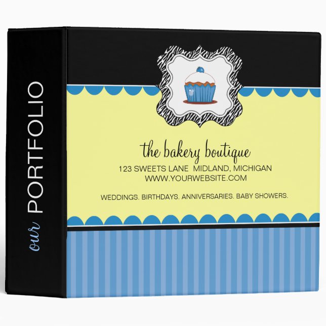 Bakery Boutique Portfolio Binder (Front/Spine)