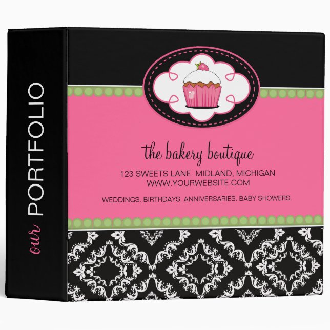 Bakery Boutique Portfolio Binder (Front/Spine)