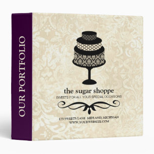 Bakery Boutique Product Portfolio Binder (Purple)