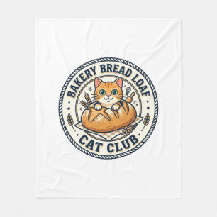 Bakery Bread Loaf Cat Cat Mom Gift Idea - Bakery B Fleece Blanket