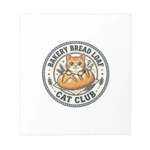 Bakery Bread Loaf Cat Cat Mom Gift Idea - Bakery B Notepad