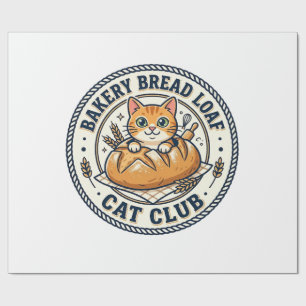 Bakery Bread Loaf Cat Cat Mom Gift Idea - Bakery B Wrapping Paper