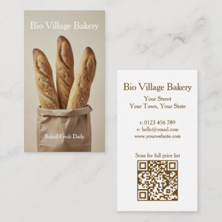 Bakery / Bread Photo Template Business Card