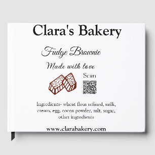 Bakery brownie add ingredients made with love q r guest book
