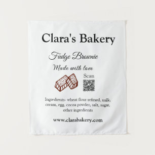 Bakery brownie add ingredients made with love q r  tapestry