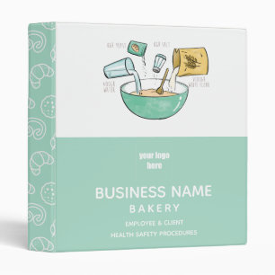Bakery Business Bread Recipe Safety Procedure Logo Binder