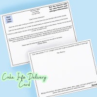 Bakery Business Cake Delivery Card for Event Site 