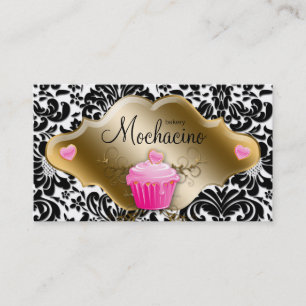 Bakery Business Card Cupcake Pink Caramel