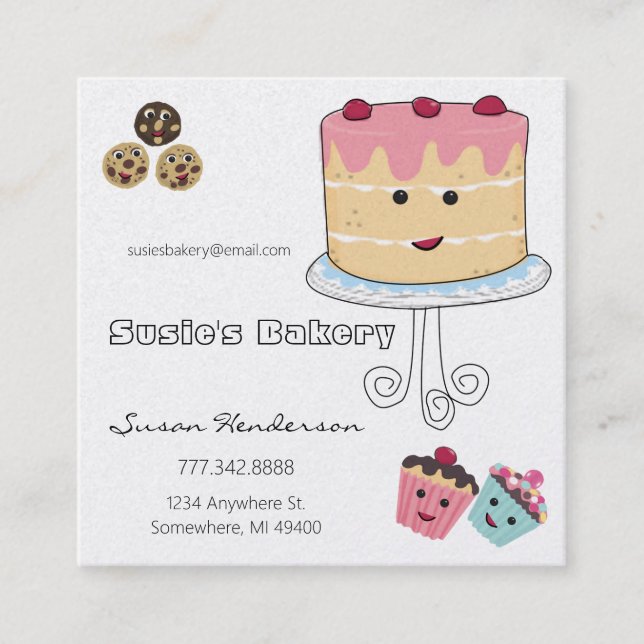 Bakery Business Card - - Customized (Front)