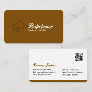 Bakery Business Card Template with QR Code | DP7