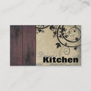 Bakery Business Card - Vintage Barn Board & Vines