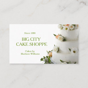 Bakery Business  Elegant Cake  Business Card