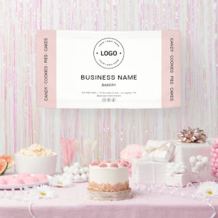 Bakery Business Logo Pastry Chef Banner