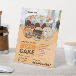 Bakery Business Pedestal Sign