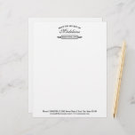 Bakery business rolling pin letterhead template<br><div class="desc">Bakery business rolling pin letterhead template template. Elegant stationery for pastry shop,  bakery,  baking company etc. Make your own stationery paper with classy logo. Customizable colour text for custom address,  phone,  email and website. Start your business today!</div>