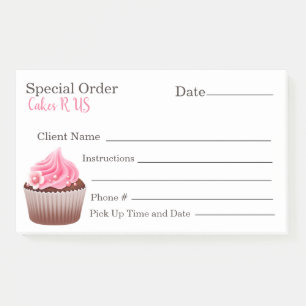 Bakery Business Special Order Note Pad