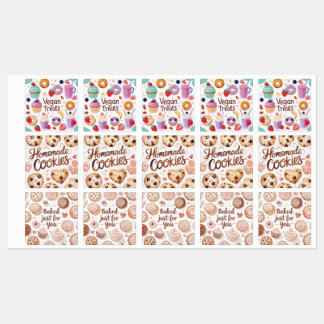 Bakery business themed stickers