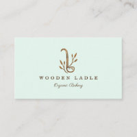 Bakery Business Wooden Ladle & Floral Logo Busine