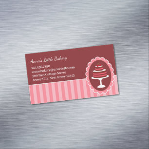 Bakery Cake Magnetic Business Card