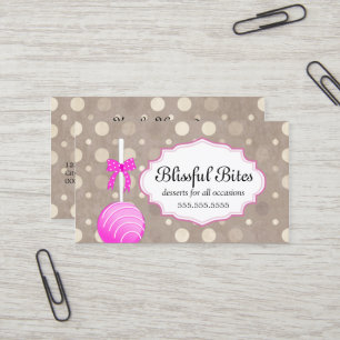 Bakery Cake Pops Business Card