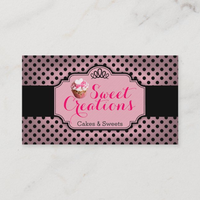 Bakery/Cakes/Sweets Creations Business Card (Front)
