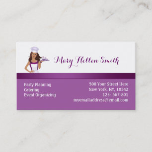 Bakery Cater Party Planner Business Card Template
