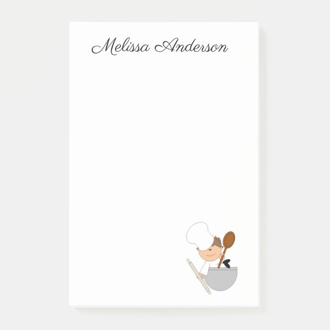 Bakery Chef Post-it Notes (Front)