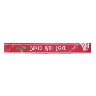Bakery Christmas Red Ribbon Satin Ribbon