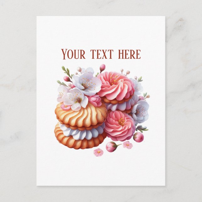 Bakery cookies add message business name  postcard (Front)