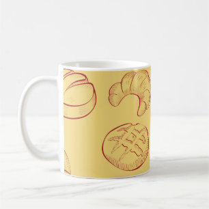 Bakery,  croissant,  food vintage seamless pattern coffee mug